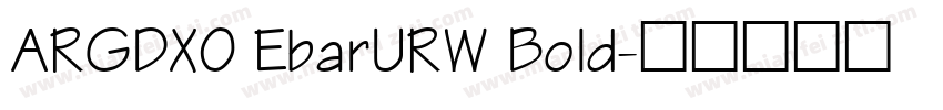ARGDXO EbarURW Bold字体转换